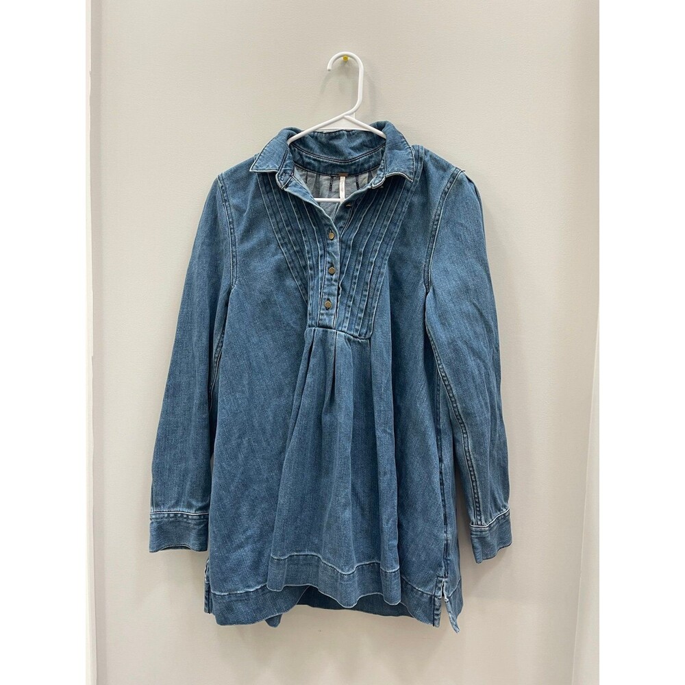 Free People Baby Blues Denim Tunic XS